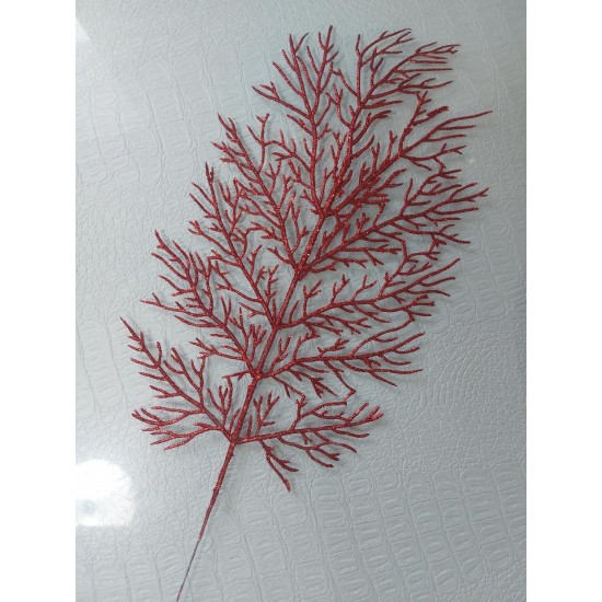 Ветки с глиттером 42,5*16 см, красный, цена за 1 шт